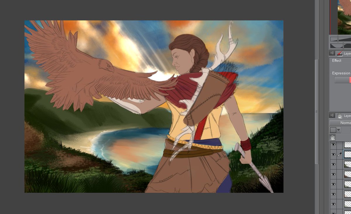 Hailey_Suits's tweet photo. So working a little backwards on this one at the moment and painted in a good chunk of the background!
#AssassinsCreed #AssassinsCreedOdyssey #Art #videogame https://t.co/2HCPCIldKD