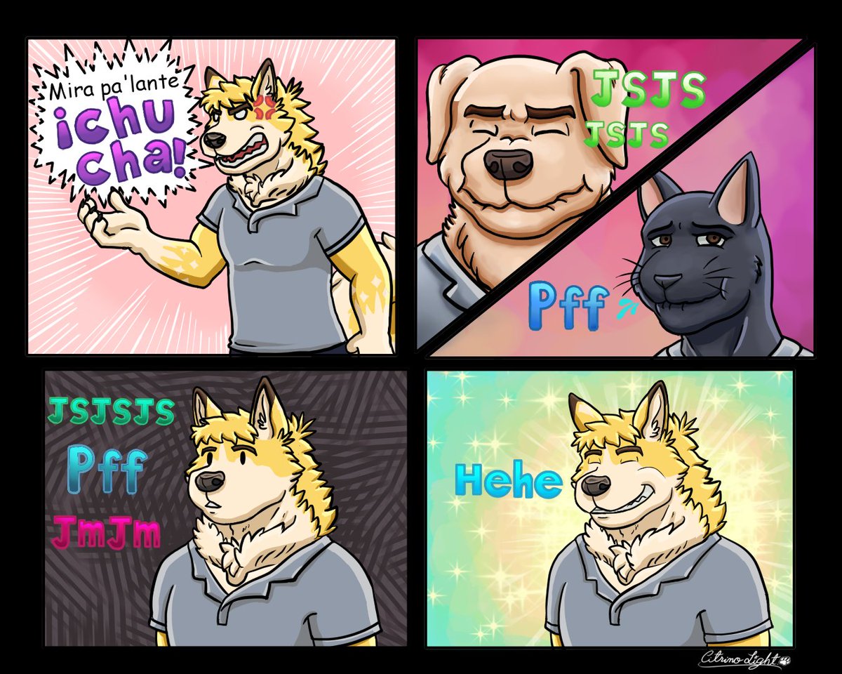CitrinoLight's tweet photo. Luego de un tiempo sin poder publicar eh regresado con éste nuevo comic, referente a una experiencia tonta y graciosa que pasé, bueno disfruten#digital #furryshepsky #arte #digitalart #furryPanamá #furryart #citrinolight  #furrycomic  #furrycat #furrydog #schoolcomic #furryschool https://t.co/7EgW0uq373