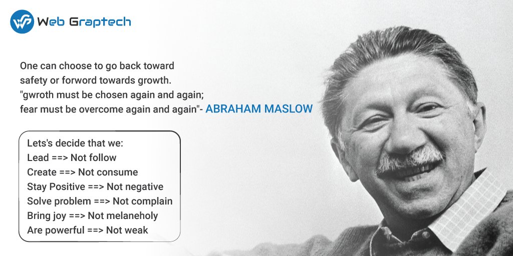 webgraptech's tweet photo. GROWTH MUST BE CHOOSEN AGAIN AND AGAIN;
FEAR MUST BE OVERCOME AGAIN AND AGAIN

GREAT WORDS BY ABRAHAM MASLOW https://t.co/tYbQXp9Kn1