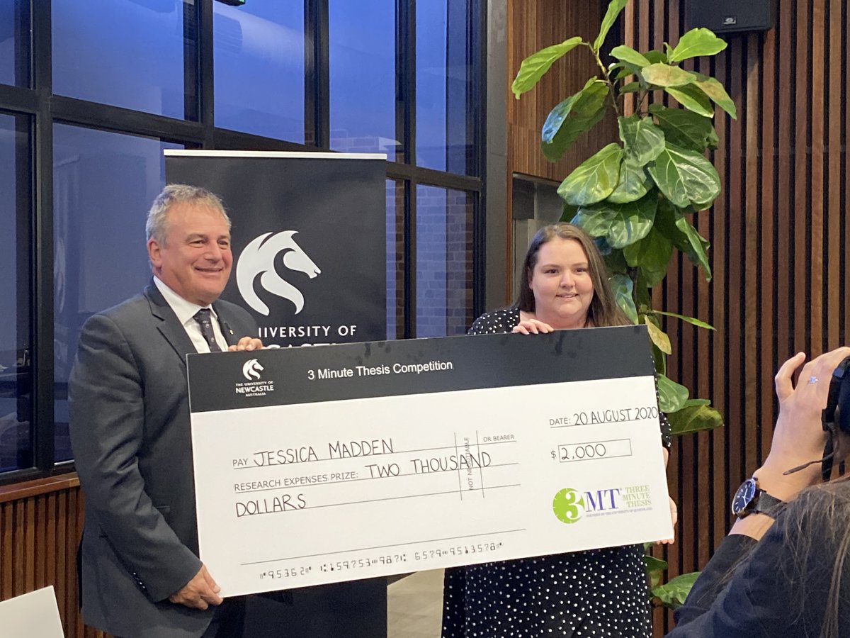 🏆  Congratulations to all finalists of the #UniNewcastle round of <a href="/3MT_official/">Three Minute Thesis</a>! 

1st - Phillipa Ditton-Phare (@thebigdit)
2nd - Jessica Madden 
3rd - Jarrod Sansom (<a href="/jarrodsansom4/">Jarrod Sansom</a>)
People's Choice - Sabiha Matin (<a href="/Bipashamatin/">Sabiha Matin Bipasha</a>)

Full story 👉 bit.ly/2Yggvx1
