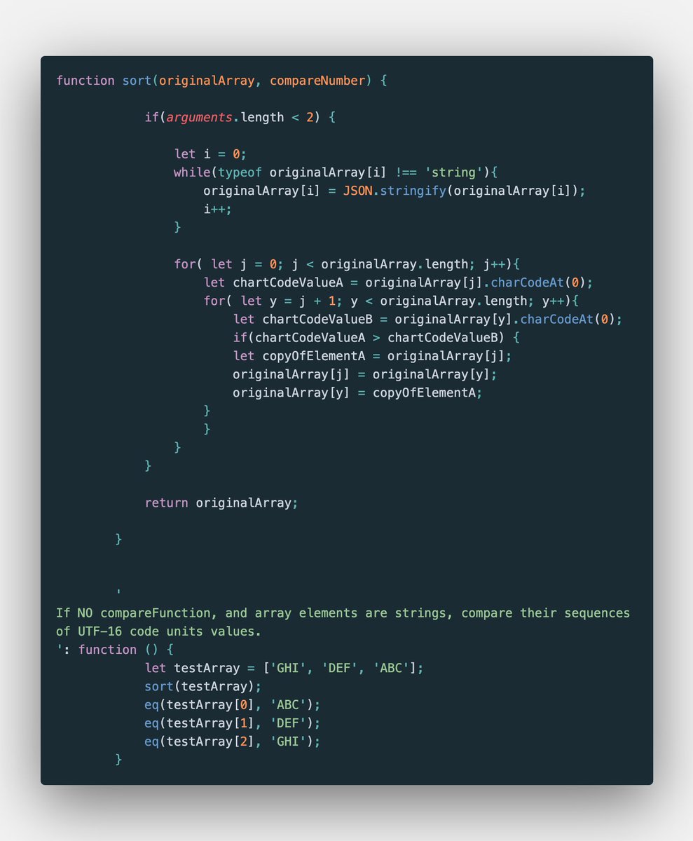 onlyawebdev's tweet image. RT @_DiegoMoura: Sometimes we need to sleep, but sometimes we just need to F**** find the solution for a problem that has bugged us for two days. 🤬🤩Finally started to make sense of this function sort()...6 tests to pass still. #javascript #devproblem…