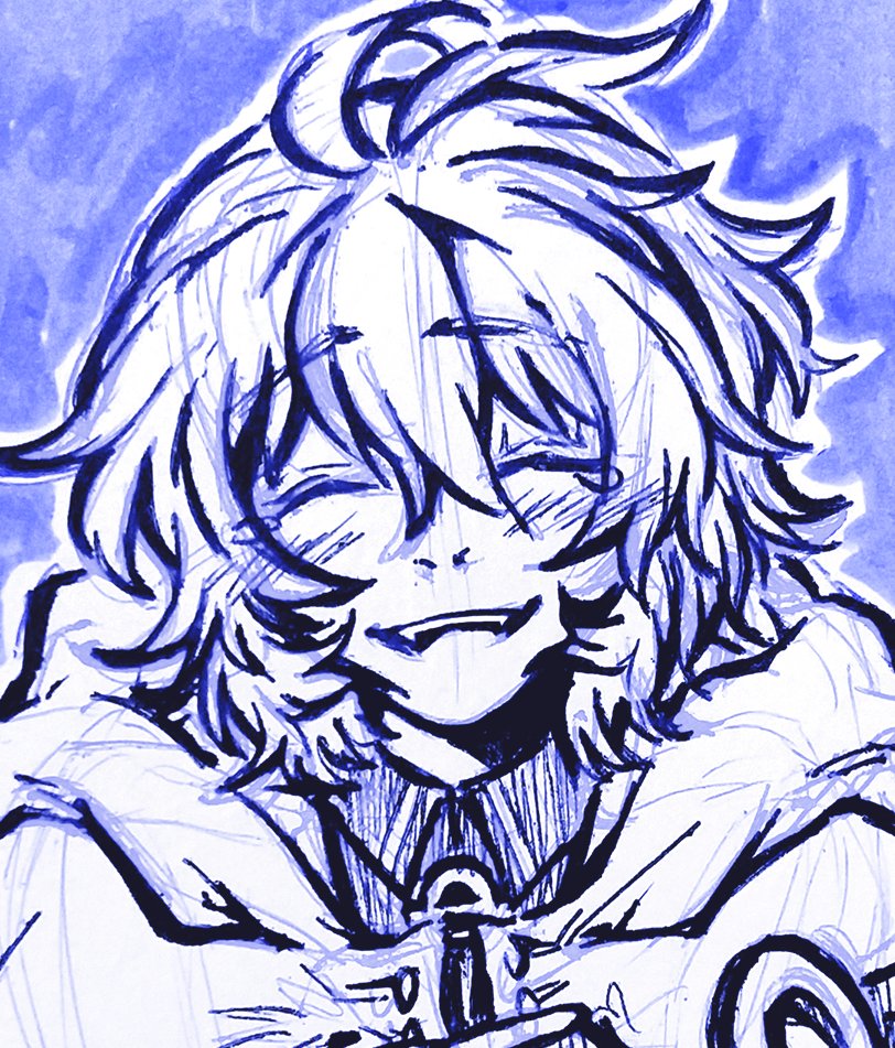 eva_epiphanies's tweet photo. #MikaYuuBingo2020 black-out prize for @MissBriefs99!! they wanted happy vamp!mika (and i was very happy to oblige)

he's saying, "i love you too, yuu-chan." https://t.co/lII2GlWn0A