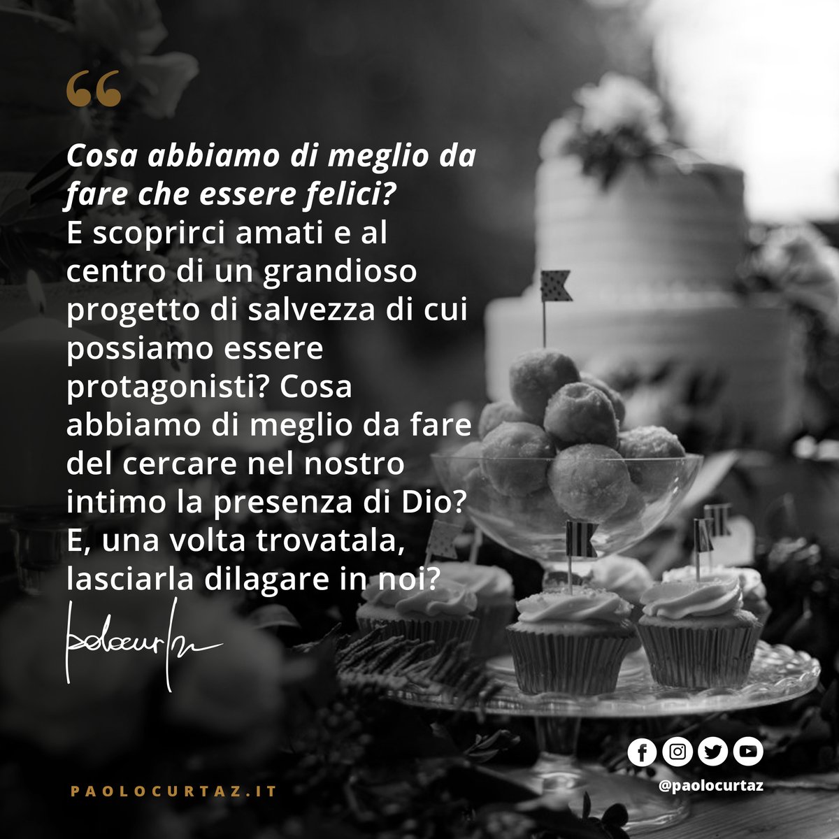 PaoloCurtaz's tweet photo. Fermiamoci un attimo, amici, facciamo il punto della situazione, alziamoci almeno una spanna da terra e proviamo a guardare alle cose in altro modo. Certo: la quotidianità ci impegna tanto, ci soffoca, ma cosa abbiamo di meglio da fare per essere felici?
@PaoloCurtaz https://t.co/JUa1a9T1j4