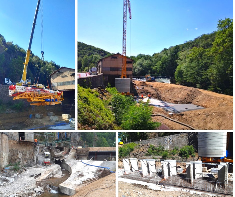 groupe_NGE's tweet photo. [#INSTANTCHANTIER] #NGEGC construit une passe à poissons en Auvergne tout en réparant la centrale hydroélectrique attenante pour l'adapter à l'ouvrage. Un projet environnemental où #NGE mêle ses expertises multimétiers pour assurer la continuité écologique de la rivière Allagnon. https://t.co/qkavXZTV5o