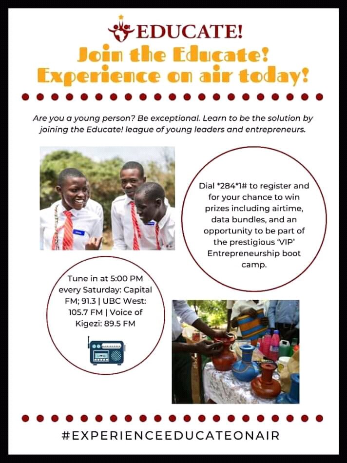 bfb_fred's tweet image. Join the 
"Educate! Experience On Air" where you learn to be the #Solution