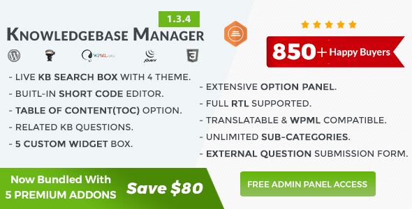 coolajax's tweet image. BWL Knowledge Base Manager Plugin 1.3.4 version released.
1.envato.market/bkbm-wp

#wordpressdeveloper  #plugins #WordPress