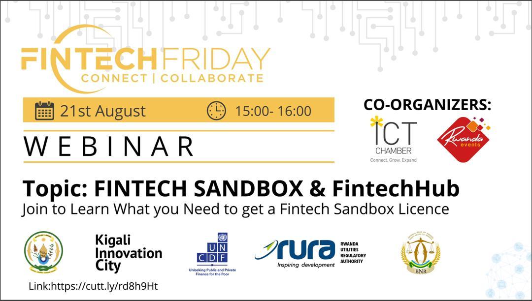 rwictchamber's tweet photo. Fintech Friday is back! Join us tomorrow to learn more about Fintech Sandbox and Rwanda's Fintech Hub. Register now: https://t.co/hgcOHGzMvN https://t.co/razPl1vCyh