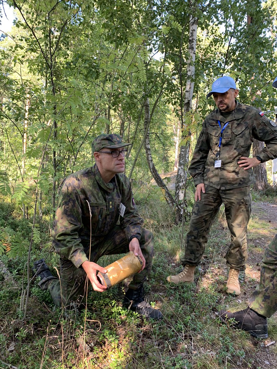 FINCENTFI's tweet photo. First week of #UNMEM course includes basic knowledge of UN, peacekeeping operations and theoretical information concerning the duties of UN observers. Mine&IED awareness training ongoing. https://t.co/0zw6oD3LWj
