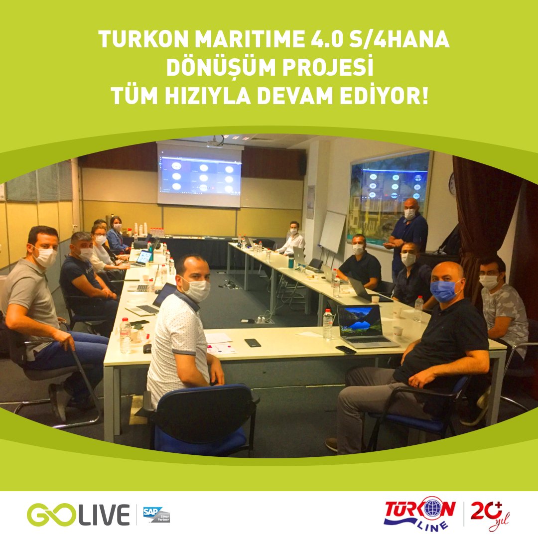 GoLiveYazilimAS's tweet photo. Dünyada tüm CSL add-on'larının uçtan uca kullanılacağı ilk proje olma özelliğini taşıyan #Maritime 4.0 S/4HANA dönüşüm projesi, tüm hızıyla sürüyor. Başından sonuna özveriyle çalışan proje ekibine ve dijital dönüşüm yolculuğunda kol kola yürüdüğümüz #Turkon’a teşekkür ediyoruz. https://t.co/CHqM1jzqgu