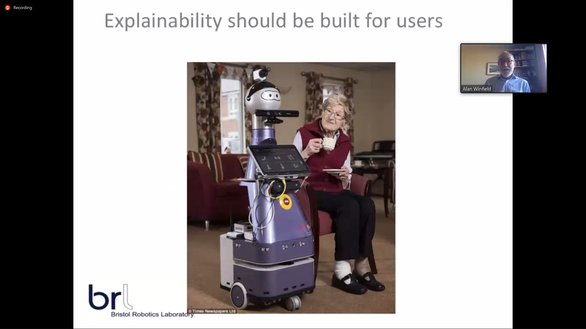 Robophilosophy Conference (@robophilosophy_) on Twitter photo We are ready with today's first keynote: <a href="/alan_winfield/">Alan Winfield đź’™</a> on Explainability and Artificial Theory of Mind for Social Robots, highlighting as well the need for transparency in #socialrobotics.
Join live (10€): robophilosophy2020.org
#robophilosophy2020 We are ready with today's first keynote: <a href="/alan_winfield/">Alan Winfield đź’™</a> on Explainability and Artificial Theory of Mind for Social Robots, highlighting as well the need for transparency in #socialrobotics.
Join live (10€): robophilosophy2020.org
#robophilosophy2020