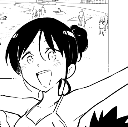 桐谷さん作画中 