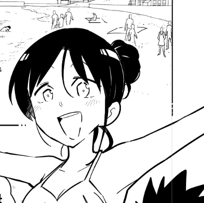 桐谷さん作画中 