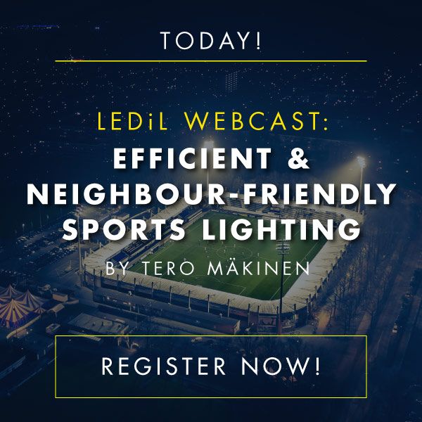 LEDiLgroup's tweet photo. Join our webcast today. Sign up now and join the LEDiL Webcast “Efficient and neighbour-friendly sports lighting”. Register here: https://t.co/6uxOpEkPep
#LEDiL #sports_lighting #sports_optics #led_lighting #webcast https://t.co/9vv8ff4EU6