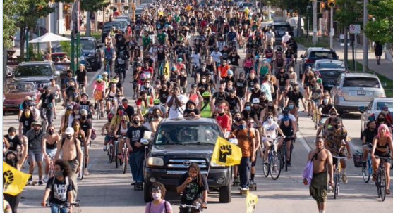 Protest march in Milwaukee