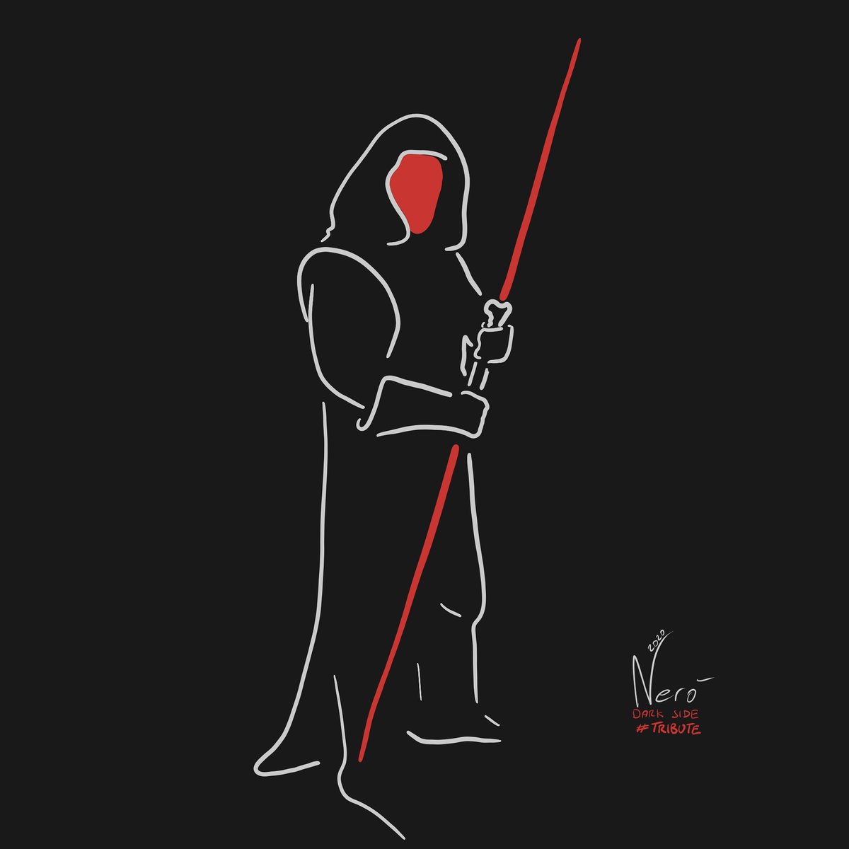 nerocomics's tweet photo. Here red is not light, it is darker than black- #lesslines
#StarWars #darthmaul #darkside #sith #jedi #empire #art #illustration @Disney_IT https://t.co/uyuPWloyBL