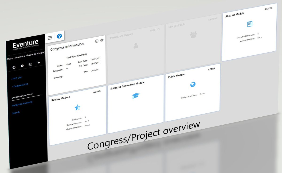 After months of hard work we are ready to launch our latest EVENTURE update. 
Every detail of our Abstract module has been reviewed and improved, resulting in our newest quarantine baby:  “Abstracts Online”. 

For more information or an online demo contact us via info@parthen.nl.