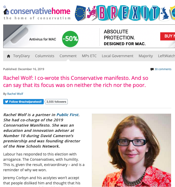 Ofqual appointed Public First Rachel Wolfe is a partner . She cowrote 2019 Conservative Manifesto . She was founding Director of New Schools Network . So what was the particular communications expertise she could provide that Ofqual had to appoint her company without tender