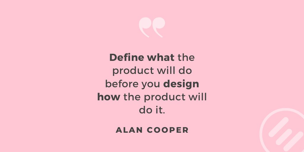 engaging_tech's tweet photo. "Define what the product will do before you design how the product will do it". - Alan cooper

#designquotes #productdesign https://t.co/9ok3p6cl67