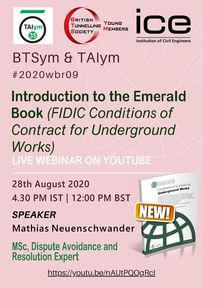 BTSYM's tweet photo. Friday 28th August: Live Webinar with Tunnelling Association of India Young Members (TAIym)!

Live YouTube link: https://t.co/goT7kD9ZPS

#BTSYM2020 #2020wbr09 #TAIym https://t.co/vd6HrkPBSK
