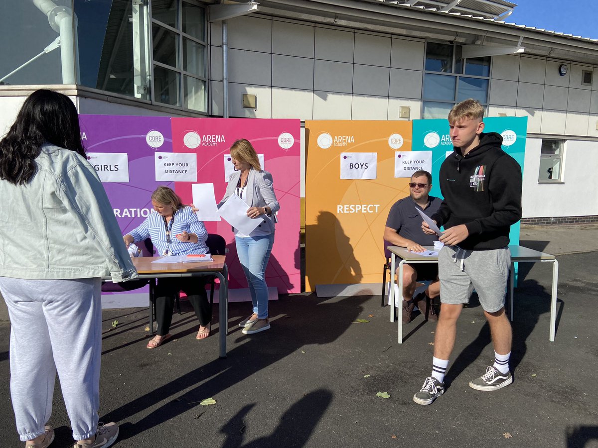 COREeducate's tweet photo. Blue skies for results day today, we are here at @COREArenaAcad wishing our students all the best. A huge well done for all of your hard work through such a difficult year inside and outside of your education. #COREpride https://t.co/OwdJFDjqmf