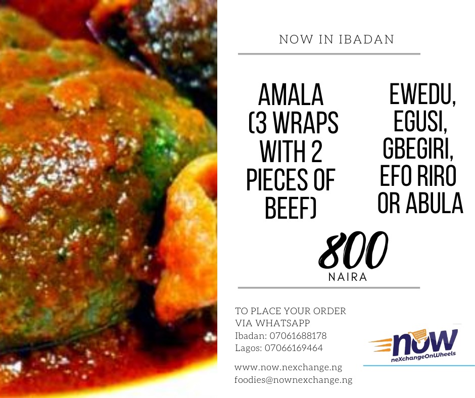 nowmeals's tweet photo. Nowmeals is your food plug this season as we offer you more for less.
Various delicacy for you to choose from.
Order for yours today:
Lagos: 08132069081
Ibadan: 07061688178
WhatsApp:
07040409177
#foodie #nowmeals #bbnaijialockdown #IslamicNewYear #DisYoBody #gcseresults2020 https://t.co/9UNAaLDpJr