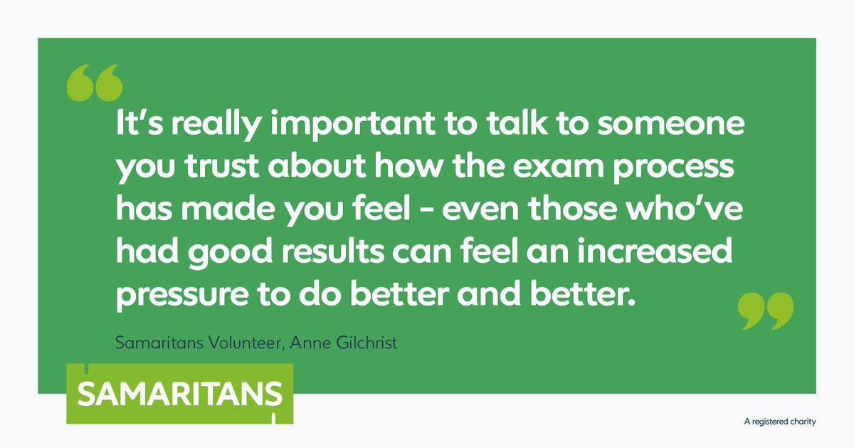 Congratulations to all students picking up their #GCSEResults today 🎉 You should feel so proud of everything you have achieved this year 💚 

If you're feeling worried about your results, we're here to listen 📱  116 123, ✉️ jo@samaritans.org #GCSEResults2020