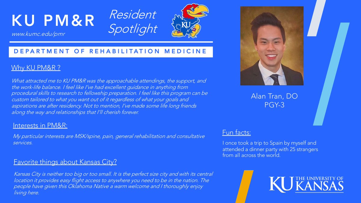 🤩 Resident Spotlight #Physiatry PGY3 Dr. Alan Tran, our TikTok Doc! Dr. Tran is an avid basketball 🏀 player and also has an appreciation for style 😎 , fashion 🕺🏻, cusine 🍽 and traveling ✈️ 🌎 <a href="/AAPhysiatrists/">Assoc. of Academic Physiatrists (AAP)</a> <a href="/AAPhysiatry_RFC/">AAP Resident Fellow Council PM&R</a> <a href="/AAPhysiatry_MSC/">AAP Medical Student Council PM&R</a> <a href="/AAPMR/">AAPM&R News</a> <a href="/PmrScholars/">PM&R Scholars</a> <a href="/physiatrynow/">PhysiatryNow</a>
