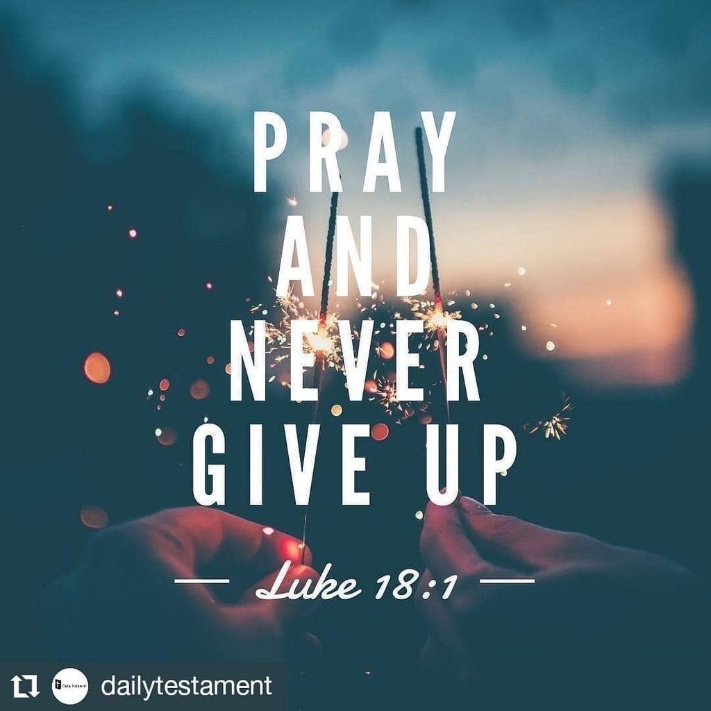 Fervr's tweet photo. One day Jesus told his disciples a story to show that they should always pray and never give up...

“There was a judge in a certain city,” he said, “who neither feared God nor cared about people.  A widow of that city came to him repeatedly, saying, ‘Giv… https://t.co/4T44OfYOT3 https://t.co/IVO9envvre