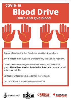 MKA_adlsouth's tweet photo. Giving blood feels good! Majlis Adelaide south Khuddam saving lives by donating blood. #RedCross #SavingLives @MkaAUS_Humanity https://t.co/18XqbdPWCC