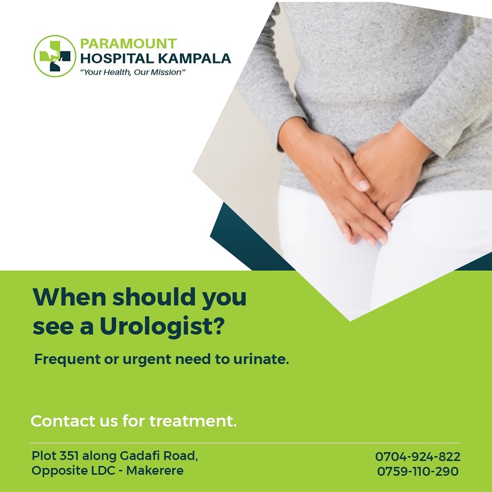 PARAMOUNTHOSPUG's tweet photo. Do you feel like urinating all the time?
Consult with our urologist today and get treatment.
Book your appointment today.
📞 0704924822 or 0759100290
#ParamountHospital #Urinaryissues #urology https://t.co/URvjwFfwvK