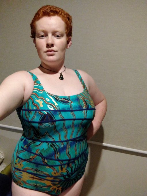 I'm in a weird place body image wise, because this is a borrowed swimsuit from someone a lot bigger than