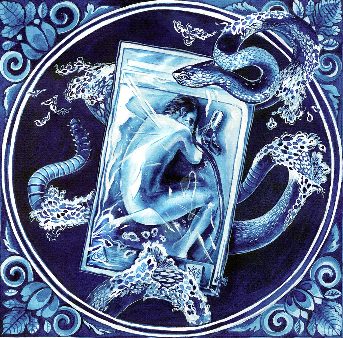 BeautifulBzarre's tweet image. Have you seen Netflix&apos;s series &quot;Altered Carbon&quot;? If so, what do you think of it? I am slightly obsessed with it...🙊 
.
This is @plushbrush gorgeous painting based on the series that she did for her collaboration with Netflix