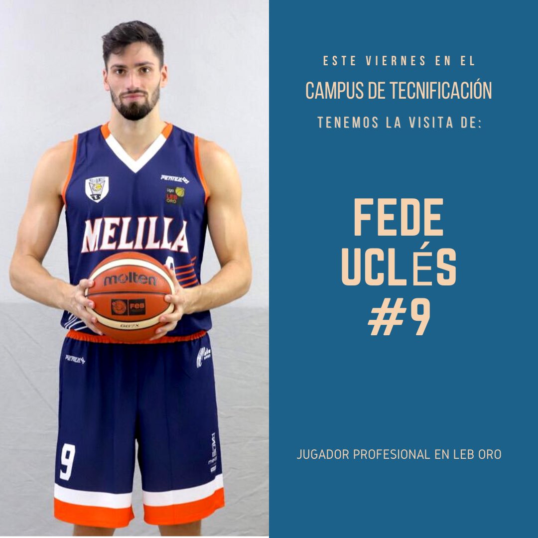 LOS JUGADORXS DEL 
🔵I CAMPUS DE TECNIFICACIÓN SAFA⚪️ TENDRÁN ESTE VIERNES LA VISITA DE FEDE UCLÉS #9 🏀 JUGADOR DEL -MELILLA SPORT CAPITAL- EN LEB ORO🏆
