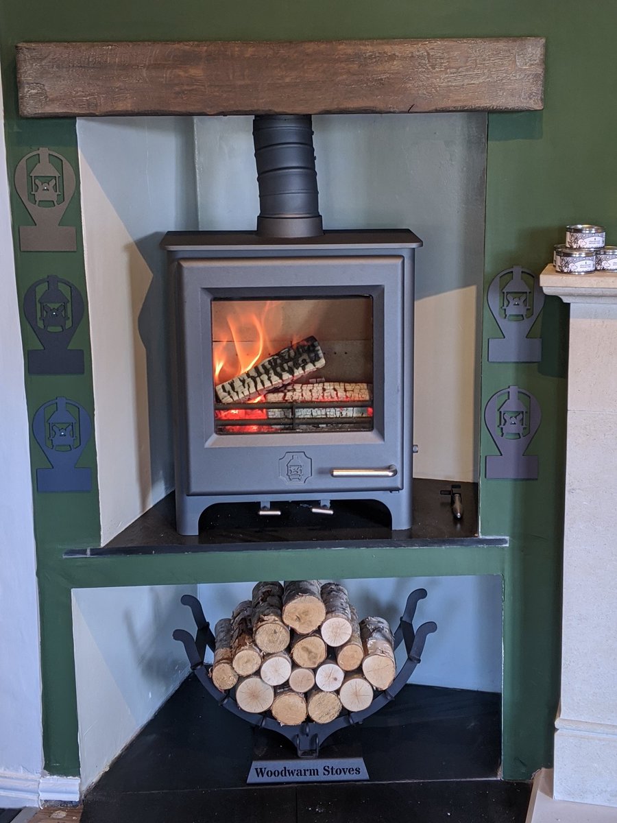 Our new <a href="/woodwarmstoves/">Woodwarm Stoves</a> Ecodesign-ready Firegem is now live in our showroom. We love the new light grey colour.