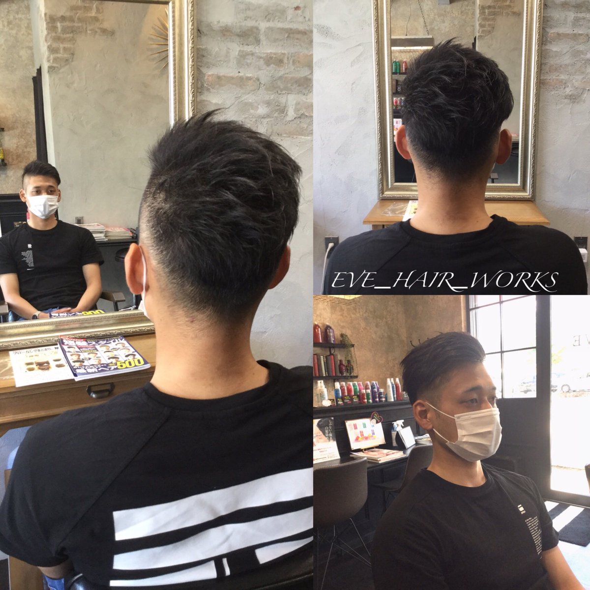 Uzivatel Eve Hair Works Na Twitteru メンズカット ハードな刈り上げで魅せるアシメモヒカン いつもご来店ありがとうございます メンズカット カット 刈り上げ ツーブロック ハードスタイル オールバック アップバング アシンメトリー