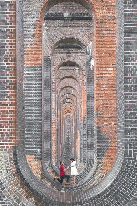 Huge congratulations to H+R who got engaged under Ouse Valley Viaduct yesterday. What a cool location for a proposal! Click on photo for full image.