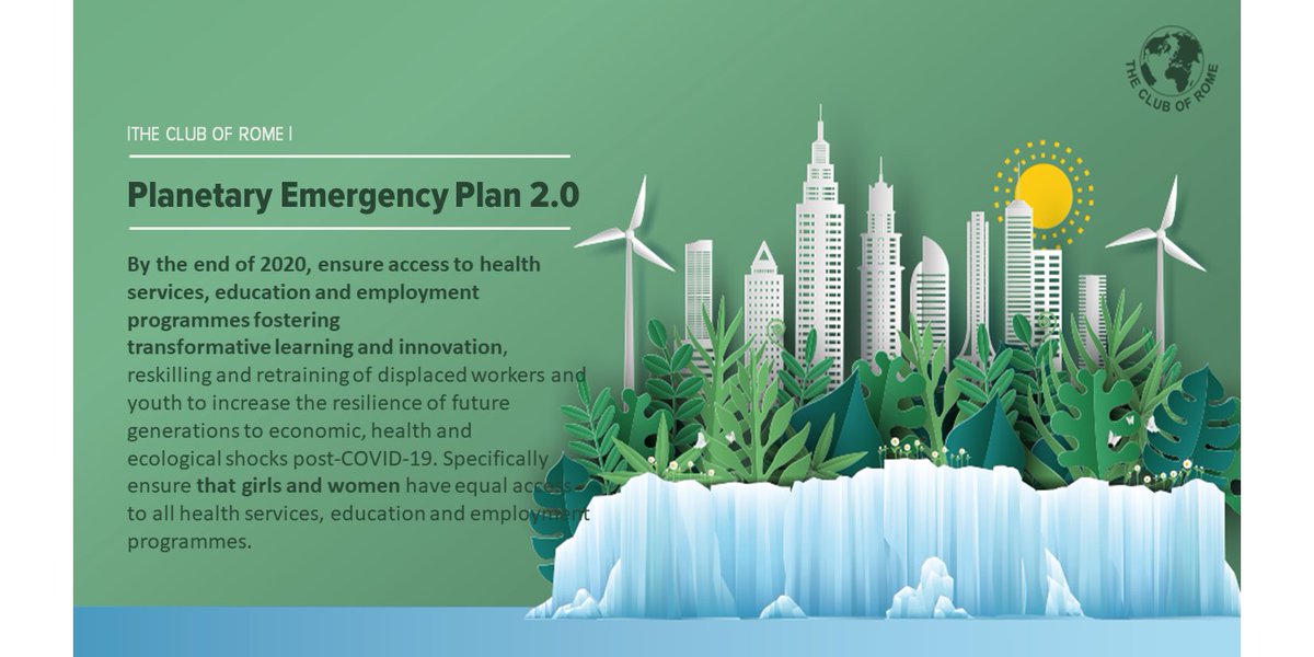  #PlanetaryEmergencyPlan 2.0:  https://bit.ly/3j3bZKh Action 3: Ensure access to health services, education and employment programmes