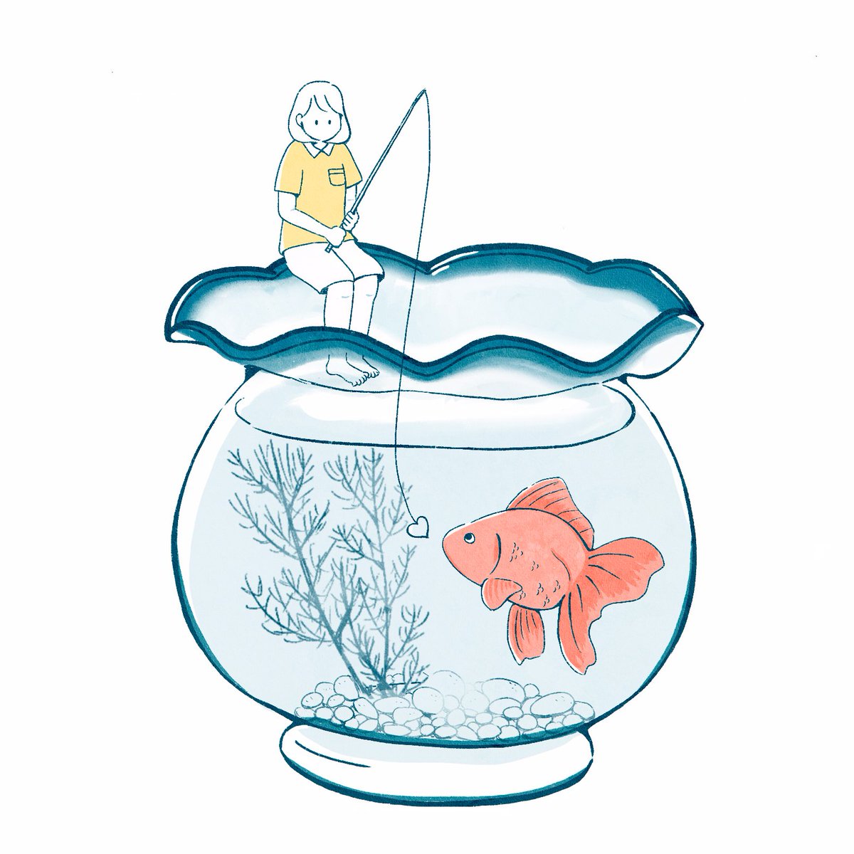 イラスト Illustration 夏 金魚鉢 蒼井すばる Illustratorのイラスト