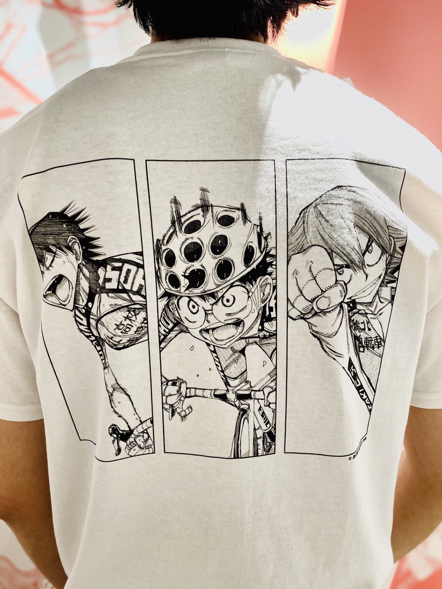 Gallery X 弱虫ペダル展覧会 渋谷パルコ 8 21 金 8 31 月 展覧会記念グッズのポケットtシャツは背中に小野田 今泉 鳴子をプリント シンプルながら主張のあるtシャツで 今の季節にぴったりです 詳しくはこちら T Co Tiy3nkldve