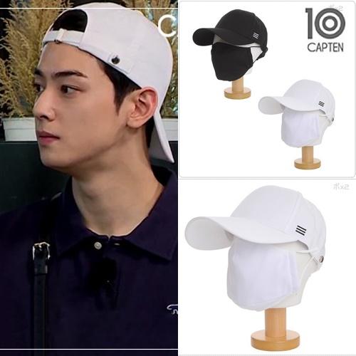 ASTRO ウヌ着用帽子 CAPTEN ST マスクホック付 ボールキャップ 全2色