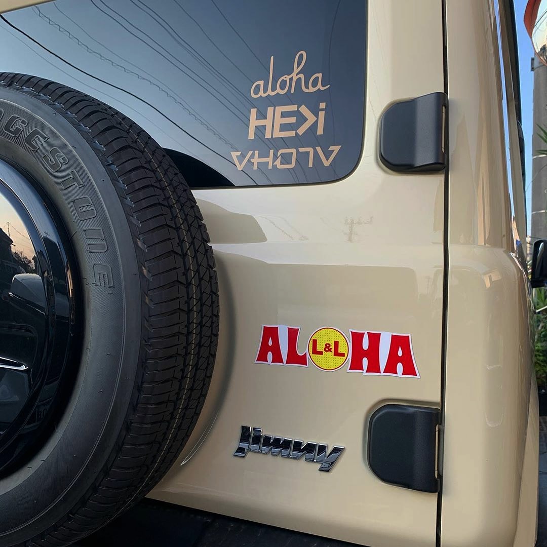 VH07V's tweet photo. Spotted a little piece of #ALOHA on this #suzukijimny in #Japan with these other solid brands. #findYOURaloha at https://t.co/MCqJpA8oNf! 🙃🤙🏼 #AlohaRevolution We're hiring! DM us for more info! (pc: #natchyk723) #alohaarmy #hegreaterthani #VH07V #llhawaiianbbq #SupportLocal https://t.co/U7DWsiSFa8