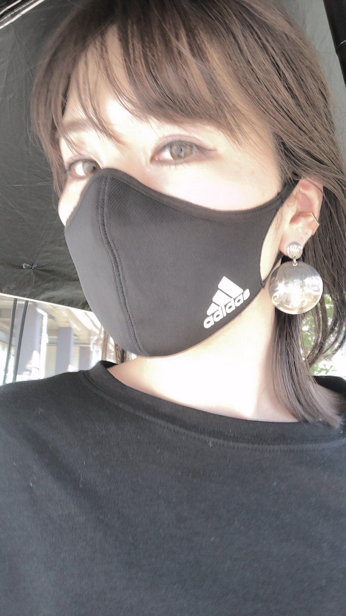 小林麻祐子 アディダスマスク わーい わーい キッズサイズでも女性なら大丈夫よ T Co Obz4qvza0u Twitter