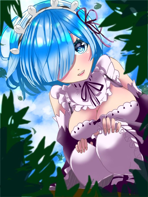 「みーつっけた!」
レムと隠れんぼ♪
#イラスト 
#リゼロ
#レム 