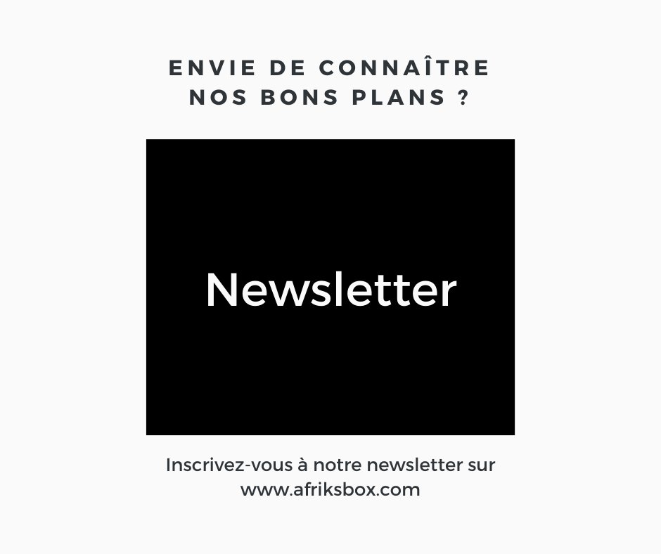 AfriksBox's tweet image. Bonne nouvelle ! Dans quelques jours notre site web sera officiellement ouvert ! Notre équipe travaille sans relâche pour que tout soit opérationnel le jour j !
Envie de connaitre nos bons plans ? Inscrivez-vous à notre newsletter sur afriksbox.com