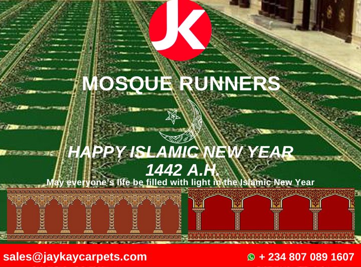 jaykaycarpets's tweet photo. Happy #IslamicNewYear
May everyone's life be filled with light in the Islamic New Year.
#JaykayCares #JaykayCarpets #Carpets #Rugs #InteriorDesign #InteriorDecor #HomeDecor #ArtificialGrass #Flooring #Kano #Abuja #Lagos #Aba #Onitsha #Nigeria #MarketingDigital #MosqueRunners https://t.co/YH3PwR3Dr3