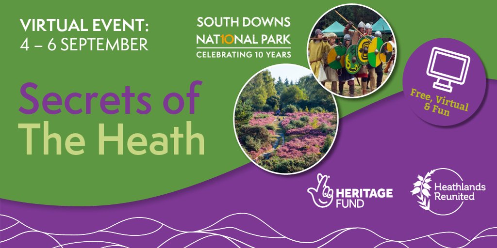 We're excited to announce a virtual Secrets of the Heath weekend on 4 - 6 September. 

The festival will kick-off with the launch of our new Heathland Sculpture Trail, followed by two days of exploring the heathlands.

Check out the full programme 👉 buff.ly/3l4LYvF