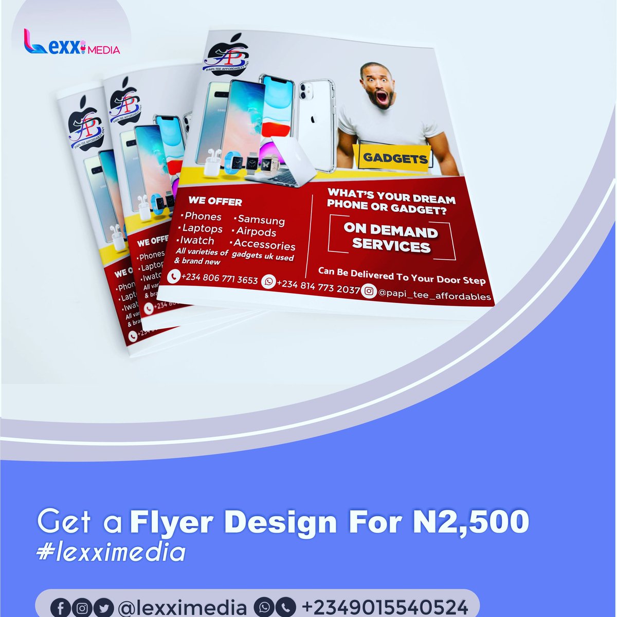 LexxiMedia's tweet photo. Good day famz
Its a good thuesday π―π―.... LET GRAPHICS SIMPLIFY AND SELL YOUR BRAND VISION... You can make your unique logos through us at an affordable price.......
#logodesign #logopromotion
#graphicdesign #design #art #illustration #graphicdesigner #logo #graphic #designer https://t.co/uxXPh1ZU0w