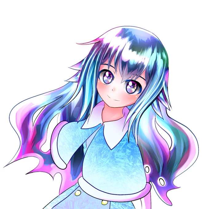  カラーにすると濁っていたり逆に透き通っていたりする子です 