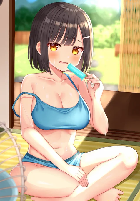 暑すぎて無防備な妹ちゃん

#オリジナル 