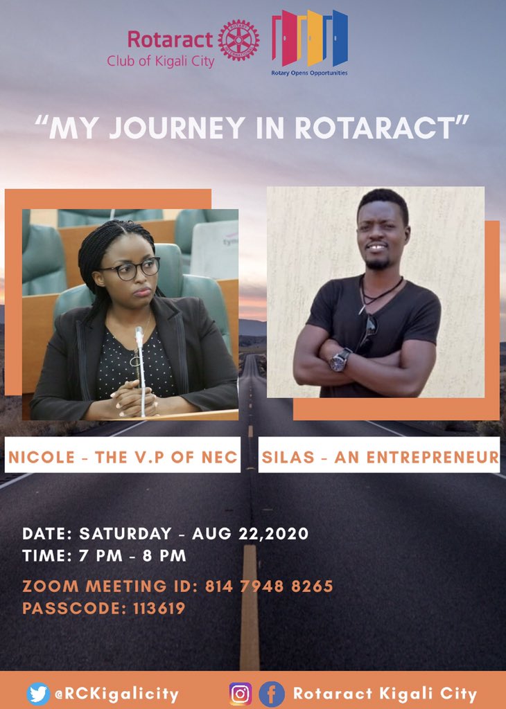 Hey friends, it is Rotary membership month.
Exciting fellowship for those who want to hear more about rotaractors’ life and their  journey in Rotaract. Spare your 1 hour this Saturday with us. 
#rotarymembershipmonth #rotaractors #rotaryfellowship